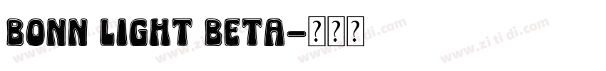 Bonn Light Beta字体转换